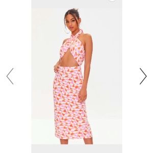 Forever21 Abstract Halter Dress- XSmall